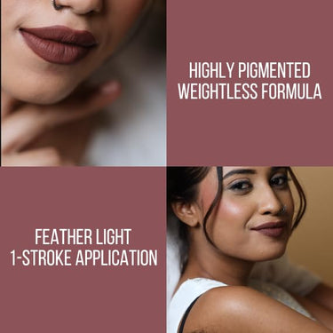 MyHues Lip Comfort Matte Liquid Lipstick True Brown (Cutting Chai) - 5ml, Non-Drying Matte Finish | Transferproof Lipstick